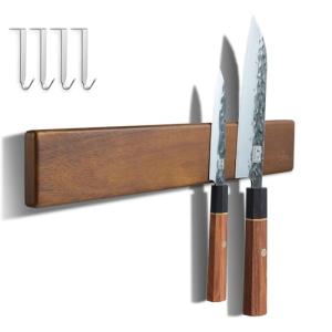 16-Inch Magnetic Knife Holder with Acacia Wood