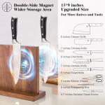 Extra Large Magnetic Knife Block in Acacia Wood