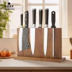 Extra Large Magnetic Knife Block in Acacia Wood