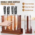 ENOKING Magnetic Knife Block with Acrylic Shield