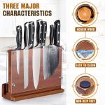ENOKING Magnetic Knife Block with Acrylic Shield