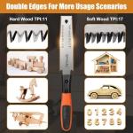 6-Inch Double-Edge Japanese Hand Saw with Grip