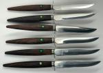 Vintage Japanese Steak Knives with Wooden Handles