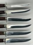 Vintage Japanese Steak Knives with Wooden Handles