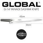 Global G-14 Classic Sashimi Knife - Stainless Steel
