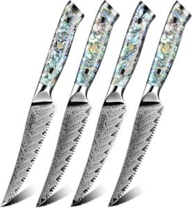 Seido Knives Awabi Serrated Steak Knife Set