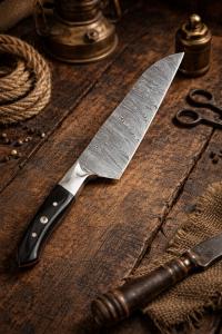 12" Handmade Damascus Chef Knife - Japanese Bunka