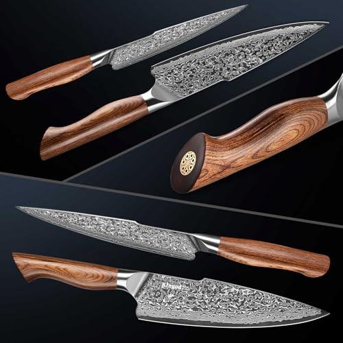 KINGOD Damascus Chef Knife - Japanese VG10 Steel
