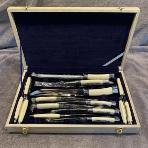 Vintage Japanese Sword Stainless Steel Knife Set