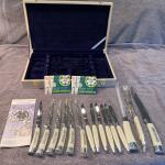 Vintage Japanese Sword Stainless Steel Knife Set