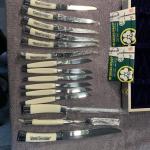 Vintage Japanese Sword Stainless Steel Knife Set