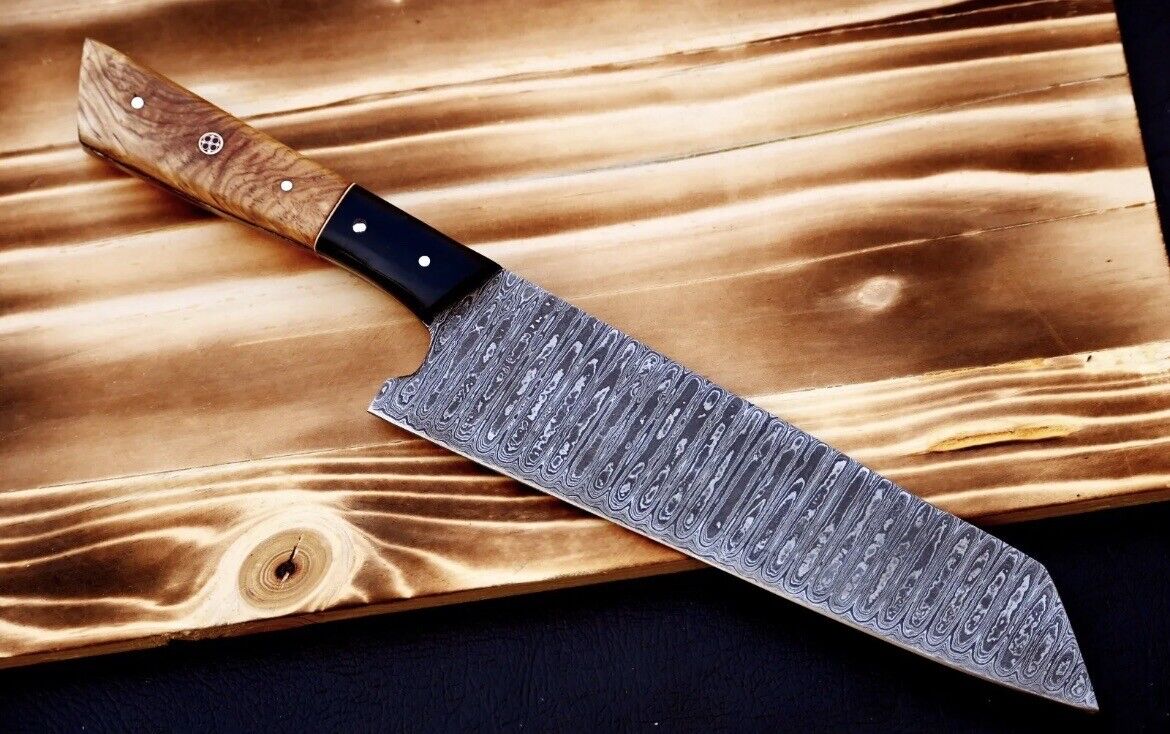 Handmade Damascus Bunka Knife Chef 13" Japanese