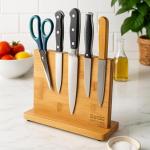 Seido Bamboo Magnetic Knife Holder - Space-Saving Design