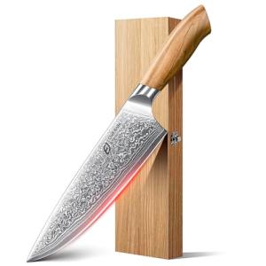 67-Layer Damascus Chef Knife with Olive Wood Handle