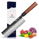 KEEMAKE 7-Inch Nakiri Vegetable Knife - Japanese Steel