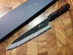 Anryu 210mm Shirogami Gyuto Knife - Kurouchi Damascus