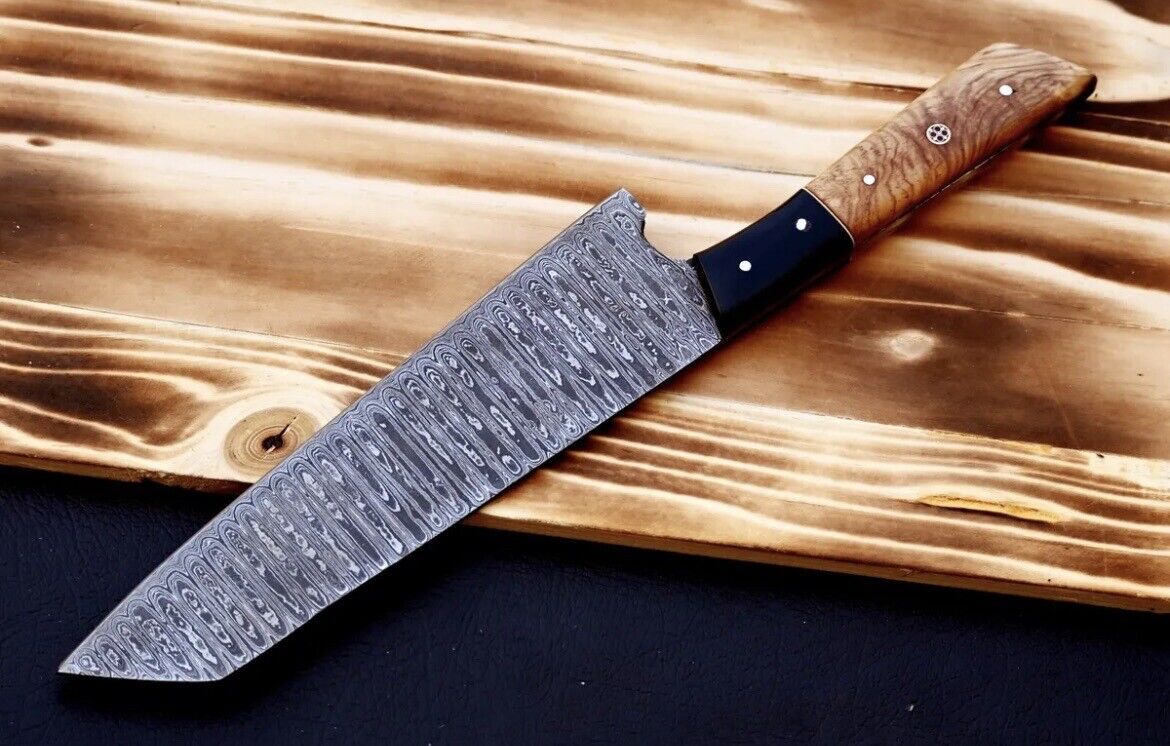 Handmade Damascus Bunka Knife Chef 13" Japanese
