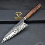 Japanese Damascus Chef Knife with Rosewood Handle