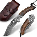 VG10 Damascus Steel Folding Knife for Outdoors
