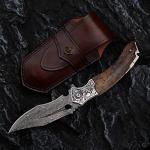 VG10 Damascus Steel Folding Knife for Outdoors