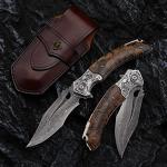 VG10 Damascus Steel Folding Knife for Outdoors