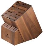 ENOKING Large Acacia Wood Knife Block - 25 Slots