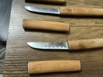 Vintage Japanese Stainless Steel Knives with Wooden Handles