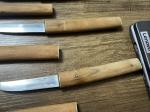 Vintage Japanese Stainless Steel Knives with Wooden Handles