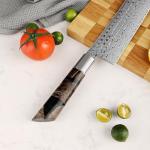 Seido 7" Nakiri Knife - 110-Layer Damascus Steel