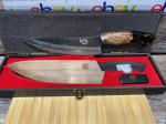 8-Inch Japanese Gyuto Chef Knife with Burl Handle