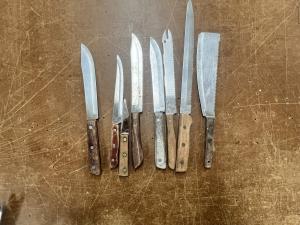 Japanese Kitchen Knife Set with Wood Handles