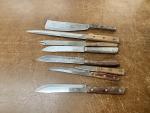 Japanese Kitchen Knife Set with Wood Handles