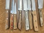 Japanese Kitchen Knife Set with Wood Handles