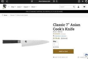 Shun Classic 7” Japanese Cook’s Knife