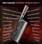 ENOKING 7.5 Inch Hand Forged Cleaver Knife