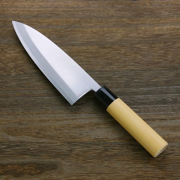 Left-Handed Shirogami Deba Hocho: 180mm Japanese Kitchen Knife