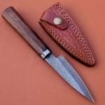 Damascus Steel Japanese Paring Knife with Sheath