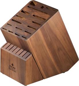 Enoking 25-Slot Acacia Wood Knife Block