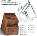 Enoking 25-Slot Acacia Wood Knife Block