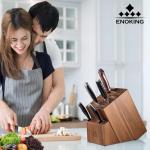 Enoking 25-Slot Acacia Wood Knife Block
