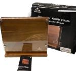 ENOKING Double-Sided Magnetic Wooden Knife Block