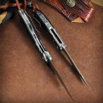 ALVELY Japanese Damascus Folding Pocket Knife