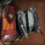 ALVELY Japanese Damascus Folding Pocket Knife
