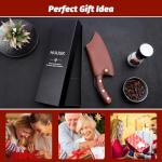 Huusk Handmade Meat Cleaver Knife with Sheath