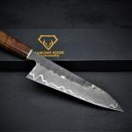 Japanese Damascus Chef Knife with Rosewood Handle