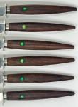 Japanese Stainless Steel Steak Knives with Wood Handles