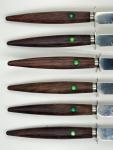 Japanese Stainless Steel Steak Knives with Wood Handles