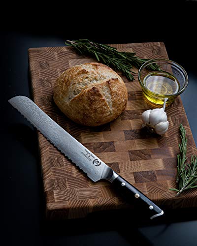 Professional 10-inch Regalia Bread Knife: Japanese Damascus Steel