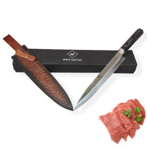 custom handmade Sashimi Knife Sushi Slicing Kitchen Knife rose Wood Handle