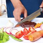 custom handmade Sashimi Knife Sushi Slicing Kitchen Knife rose Wood Handle